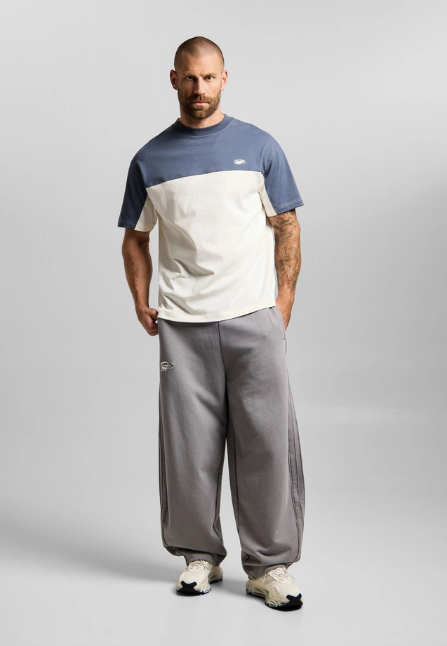 Koszulka męska t-shirt oversize Prosto Classic Block granatowa