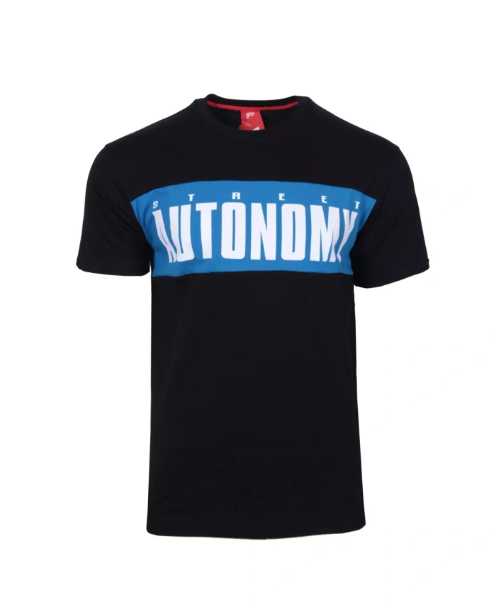 Koszulka męska t-shirt Street Autonomy Ton czarna/niebieska