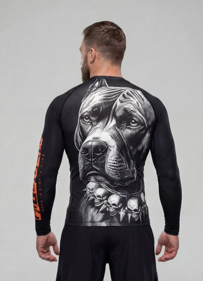Koszulka męska rashguard Pitbull Longsleeve Blacky czarna