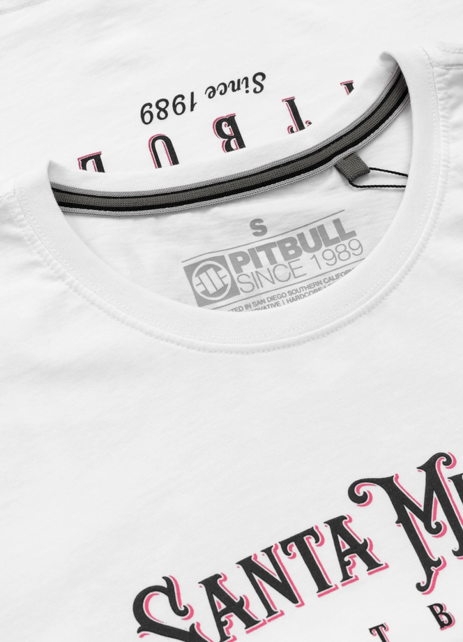 Koszulka damska T-shirt Pit Bull Santa Muerte Rose biała