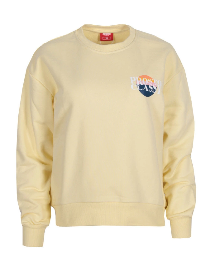 Bluza damska klasyczna Prosto Klasyk Peeta crewneck żółta