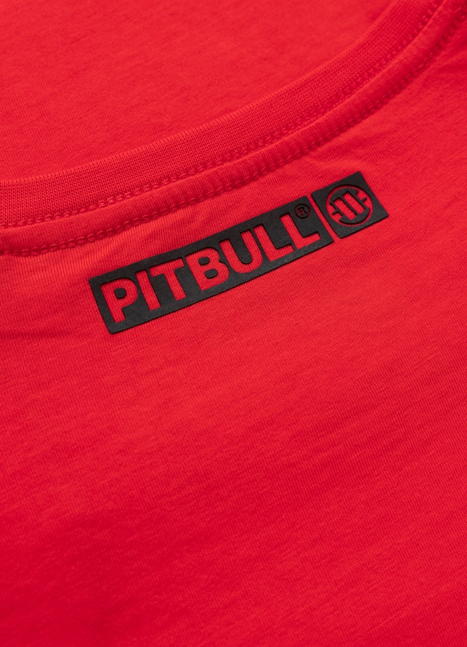 Koszulka męska T-Shirt Pitbull Hilltop fluo czerwona
