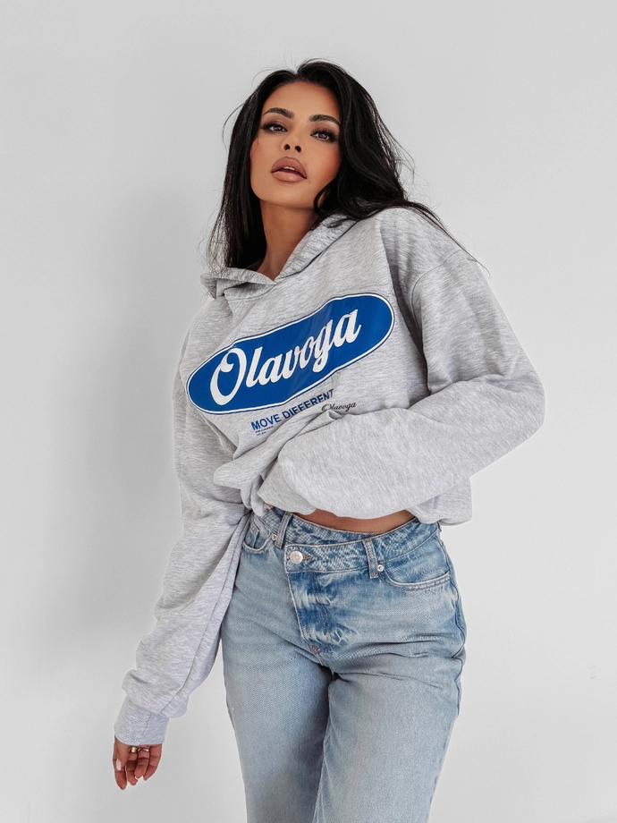 Bluza damska z kapturem Olavoga Autumn Muse szara