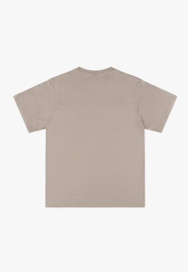 Koszulka męska t-shirt Prosto Shield beżowa