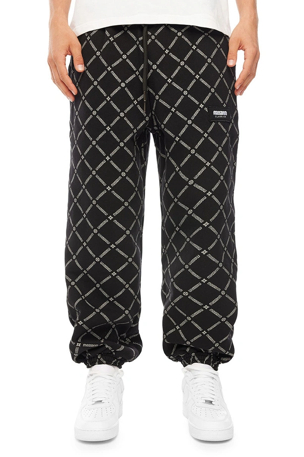Spodnie dresowe męskie Baggy Mass DNM Monogram czarne