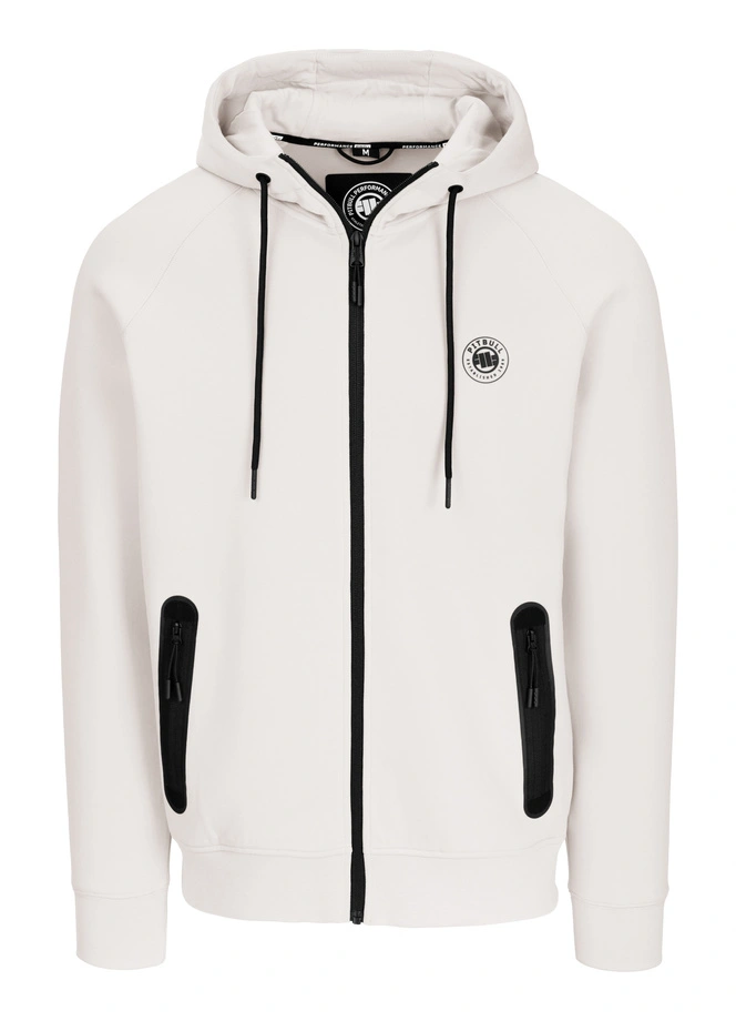 Bluza męska rozpinana z kapturem Pit Bull Dogwood biała