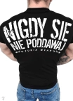 Koszulka męska t-shirt FURIA Nigdy się nie poddawaj czarna