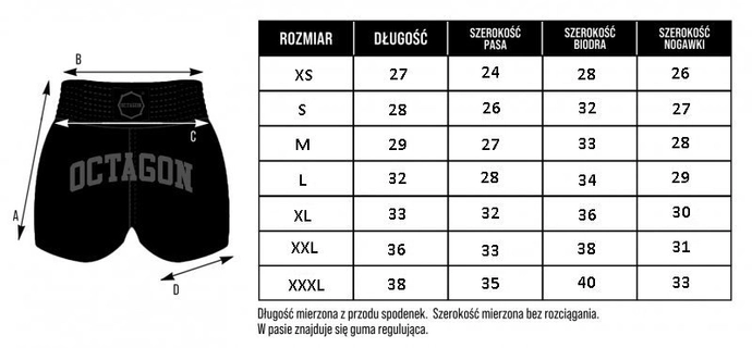 Spodenki Muay Thai Octagon black/black
