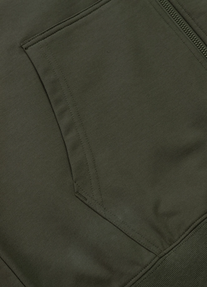 Bluza męska z kapturem Pitbull Pit Bull Para Bellum ZIP zielona