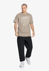 Koszulka męska t-shirt Prosto Shield beżowa