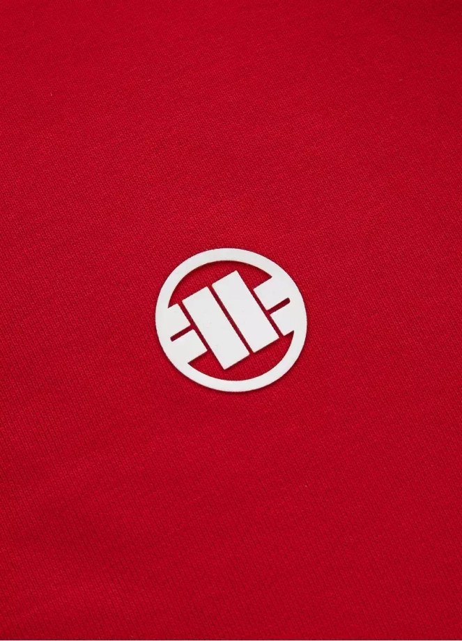 Bluza męska z kapturem Pitbull Pit Bull Small Logo Zip Terry czerwona