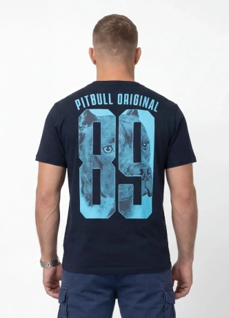 Koszulka męska T-Shirt Pitbull Eighty Nine Dog granatowa