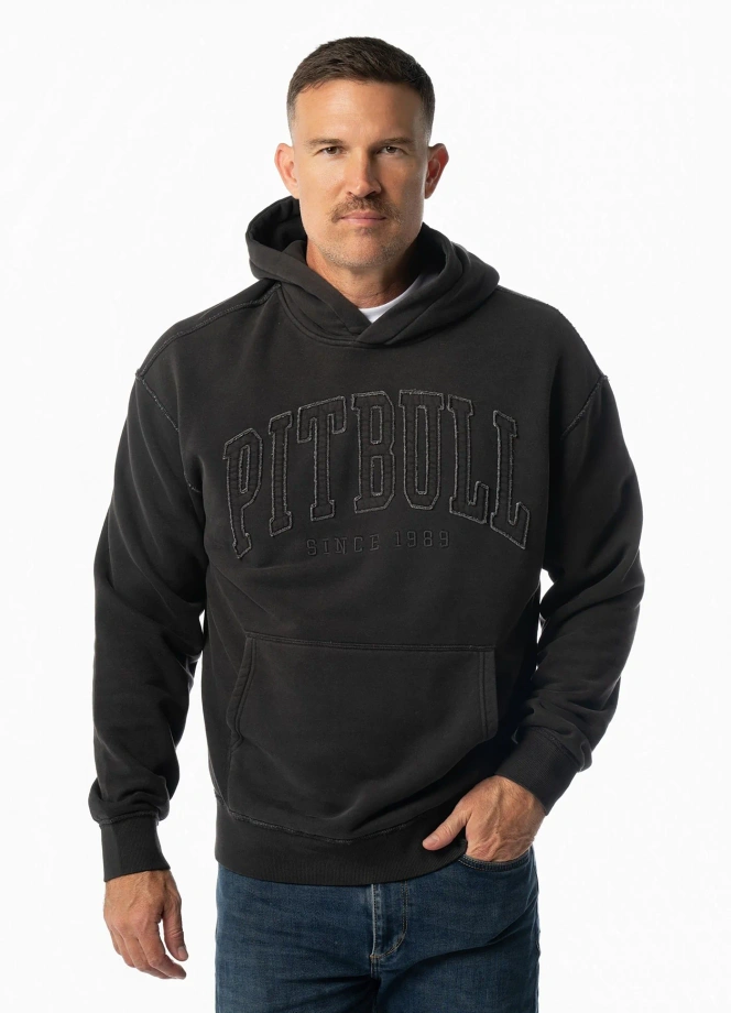 Bluza męska z kapturem Pit Bull Orlando ciemno grafitowa