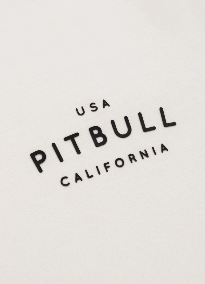 Koszulka męska T-Shirt Pit Bull Pitbull USA CAL Slim Fit biała