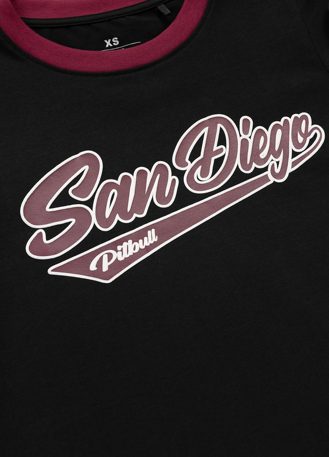 Koszulka t-shirt damska Pit Bull San Diego Angel czarna