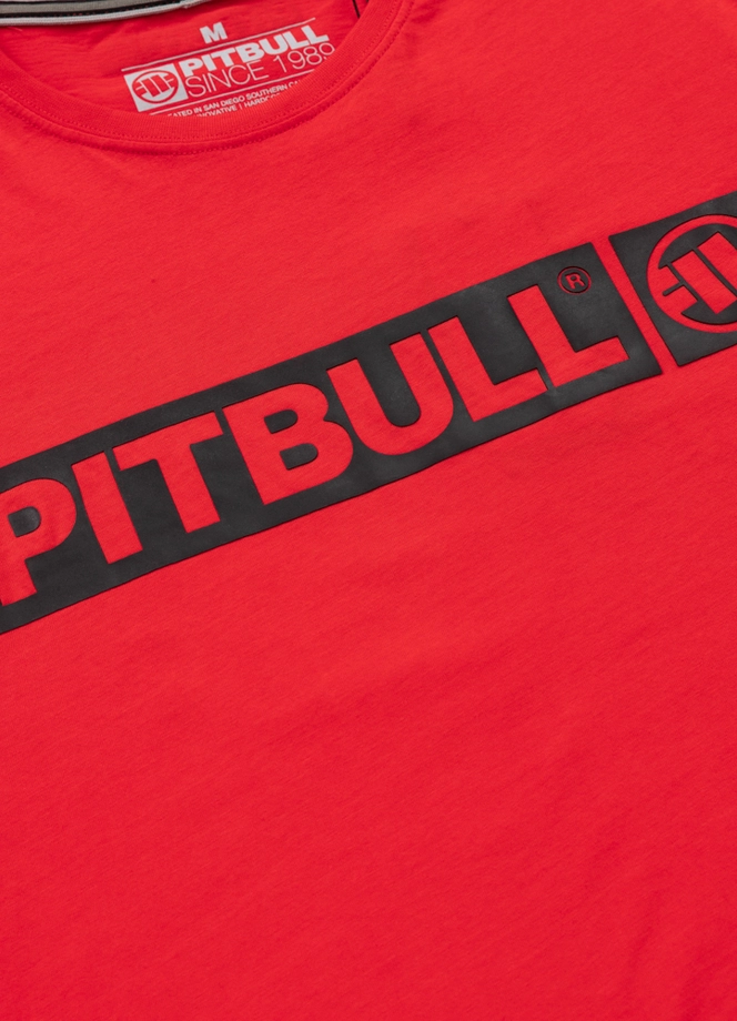 Koszulka męska T-Shirt Pitbull Hilltop fluo czerwona