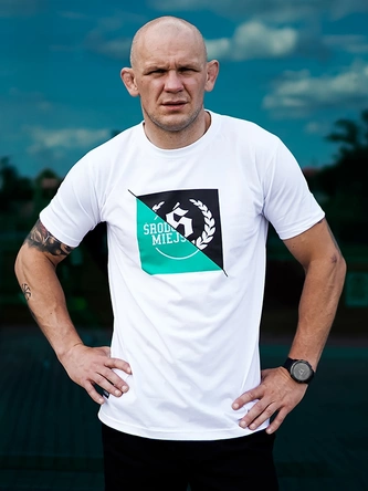 Koszulka t-shirt Środowisko Miejskie Duo biało/niebieska