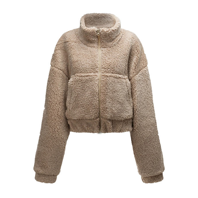 Bluza damska rozpinana Olavoga Tedi beżowa