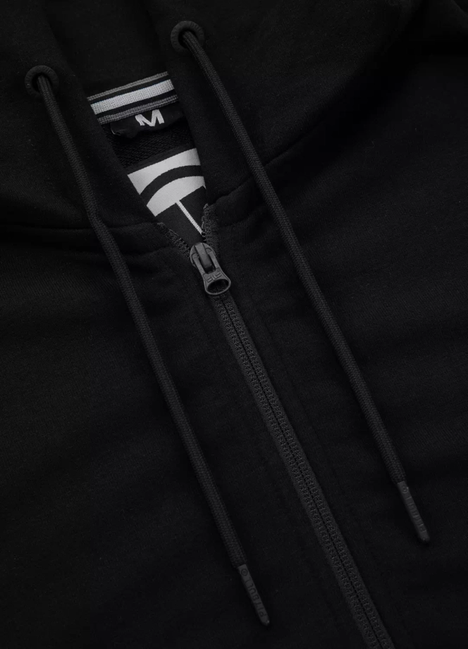Bluza męska z kapturem Pitbull Jarvis ZIP Pit Bull hooded czarna