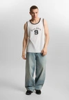 Koszulka męska Tank Top Prosto Nine biała