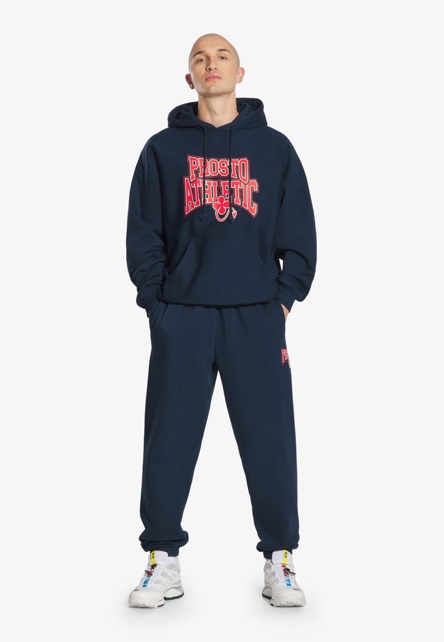 Bluza męska z kapturem oversize Prosto Chicago granatowa