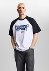 Koszulka męska t-shirt oversize Prosto Harvard biała