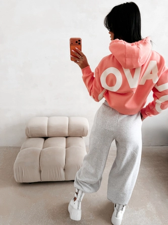 Bluza damska z kapturem Olavoga Vinta coral pomarańczowa