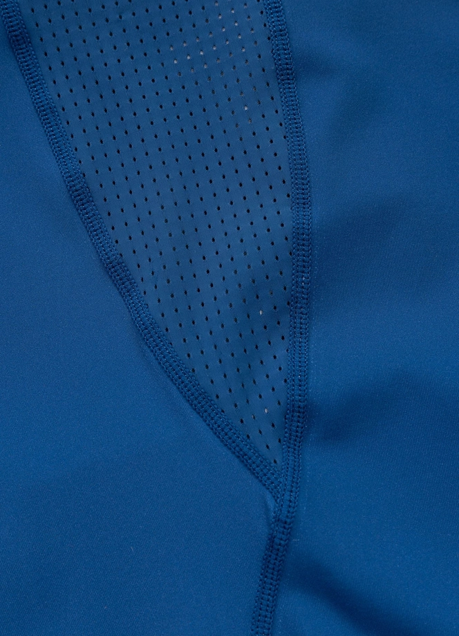 Koszulka męska rashguard Pitbull Logo Palms niebieska