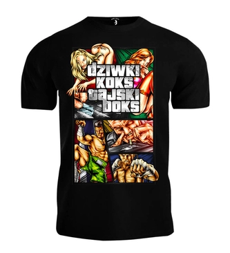 Koszulka męska T-shirt Public Enemy Dziwki Koks Tajski Boks 2 czarna