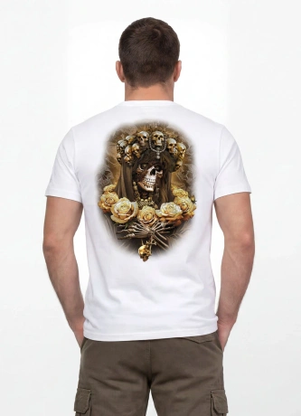 Koszulka męska T-Shirt Pit Bull Santa Muerte 26 biała