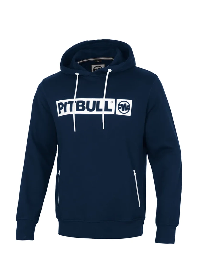 Bluza meska z kapturem Pitbull Pit Bull Hilltop Terry 23 hooded granatowa