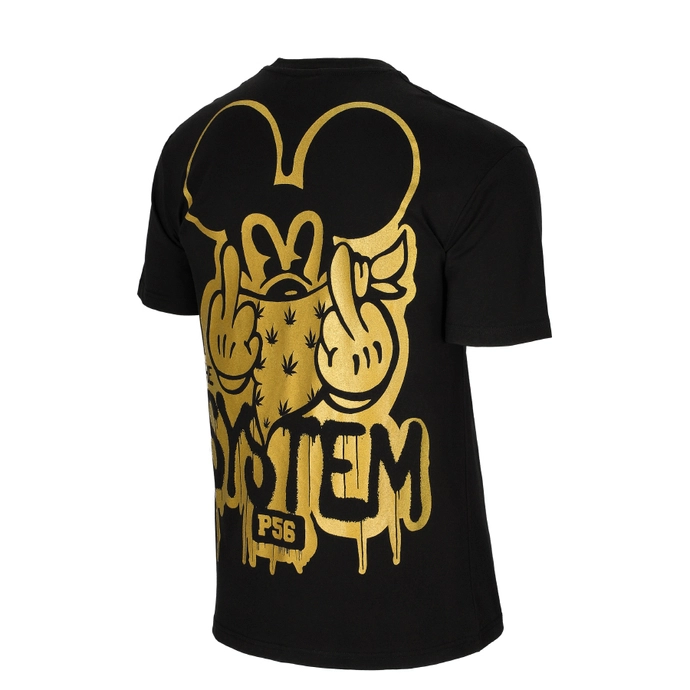 Koszulka męska T-shirt Dudek P56 System złoto/czarna