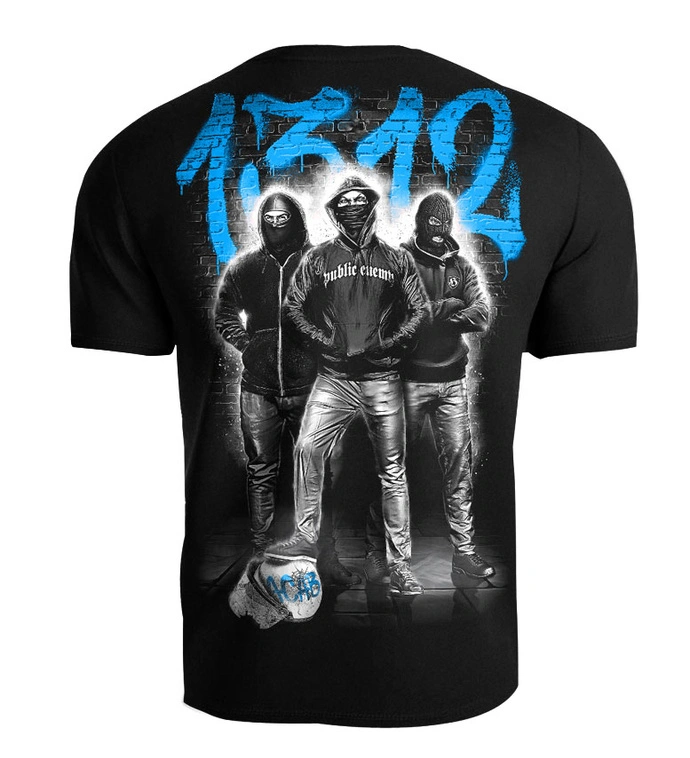 Koszulka męska T-shirt Public Enemy 1.3.1.2 black/blue czarna