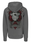 Bluza męska z kapturem Pitbull Pit Bull Ace Of Spades ZIP Washed szara