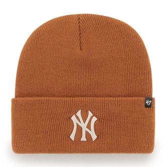 Czapka zimowa unisex 47 Brand MLB New York Yankees brudny pomarańcz