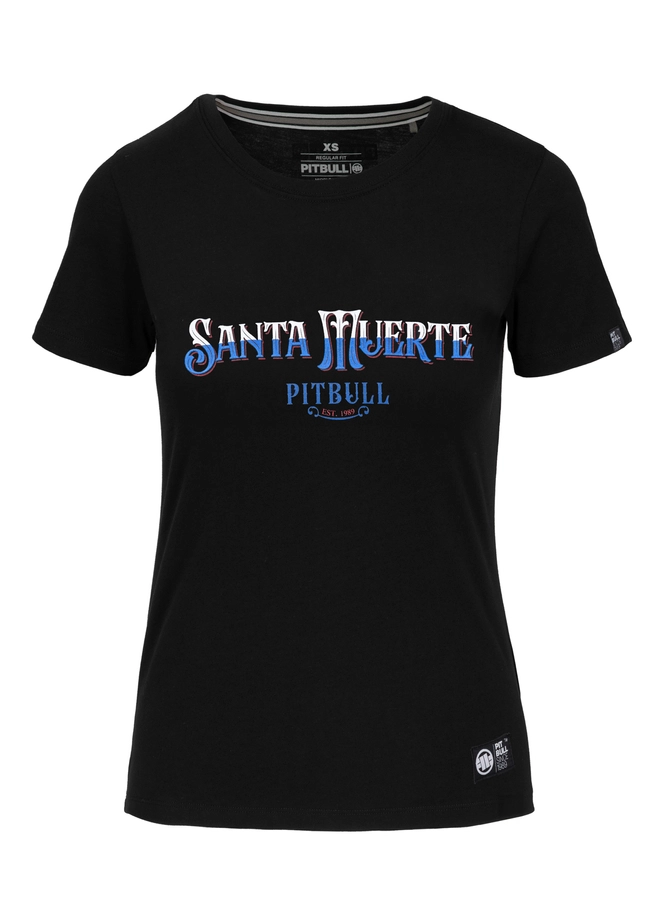 Koszulka damska T-shirt Pit Bull Santa Muerte Blue czarna
