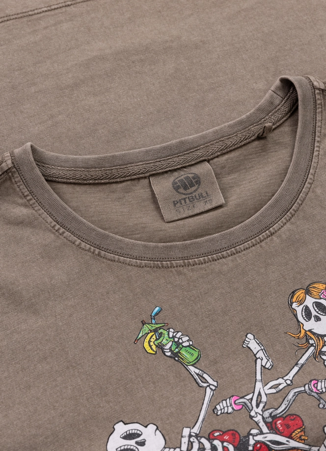 Koszulka damska T-shirt Pit Bull CruisinAndBoozin brązowy