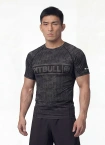 Koszulka męska rashguard Pitbull Hex Camo Hilltop czarna