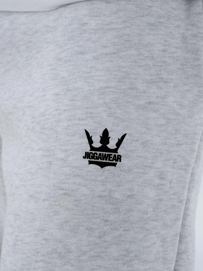 Spodnie dresowe męskie Jigga Wear Small Crown jasno szare