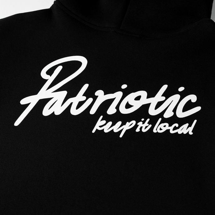 Bluza męska z kapturem Patriotic College Keep It czarna
