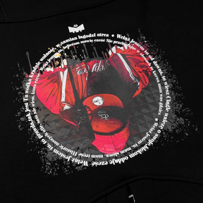 Bluza męska z kapturem Chada Proceder Jestem Tu czarna