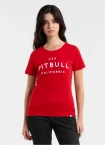 Koszulka t-shirt damska Pit Bull Pitbull USA CAL czerwona