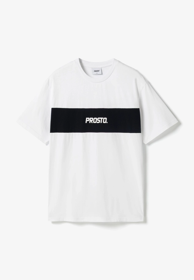 Koszulka męska t-shirt Prosto Root biało/czarna