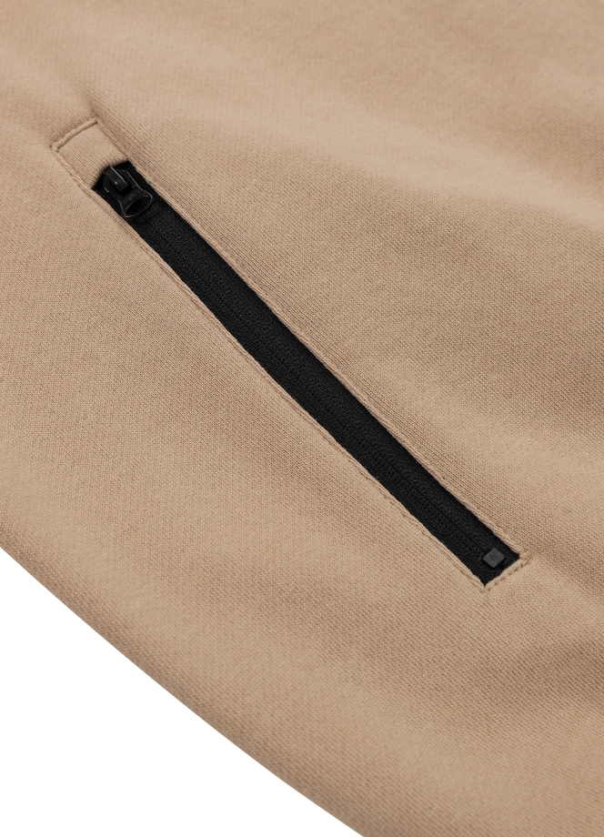 Bluza męska z kapturem ZIP Pitbull Pit Bull Terry Small Logo hooded beżowa