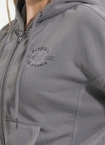 Bluza damska z kapturem Pitbull Manzanita Heart ZIP Washed szara