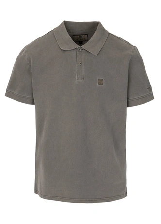 Koszulka męska Polo Pitbull Pique Small Logo Washed brązowa