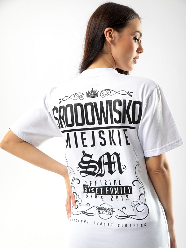 Koszulka męska t-shirt Środowisko Miejskie Theme biała/czarna