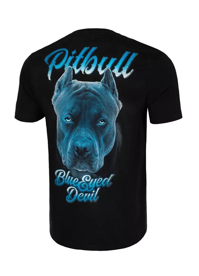 Koszulka męska T-Shirt Pit Bull Pitbull Blue Eyed Devil 23 czarna