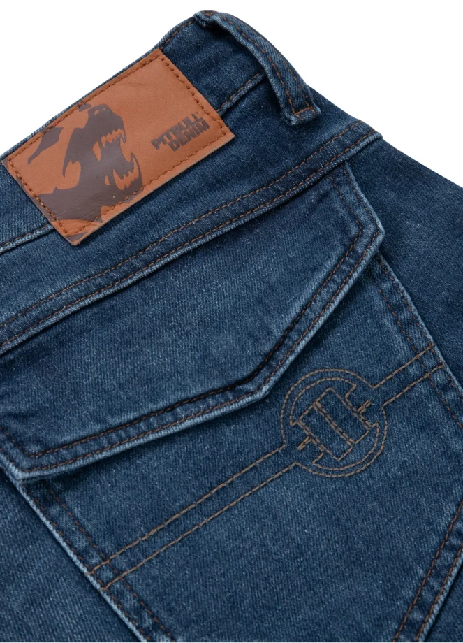 Spodenki szorty jeans bojówki męskie Pitbull Navy Wash Longspur granatowe