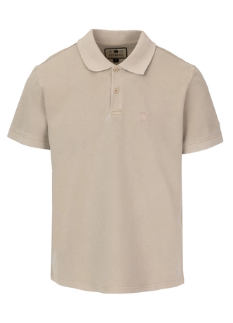 Koszulka męska Polo Pitbull Pique Small Logo Washed beżowa